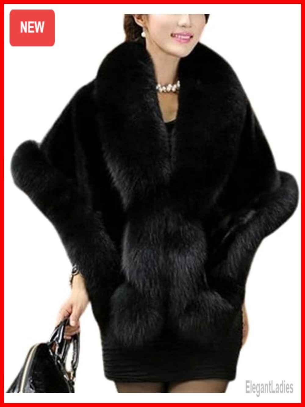 Faux Fur Shawl Scarf Wrap Winter Warm Cloak for Wedding Evening